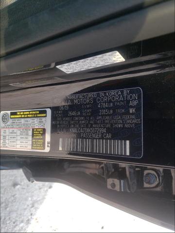 2019 KIA CADENZA LU KNALC4J1XK5172994