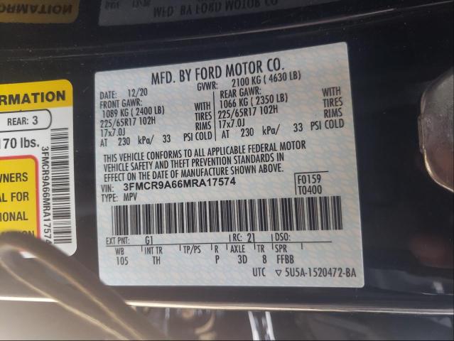 2021 FORD BRONCO SPO 3FMCR9A66MRA17574