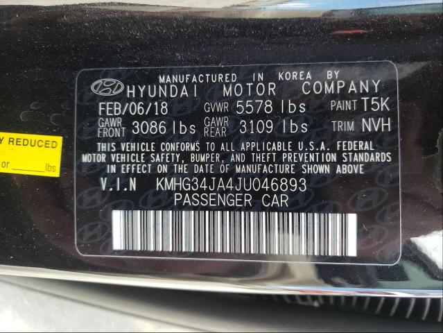 2018 GENESIS G90 PREMIU KMHG34JA4JU046893