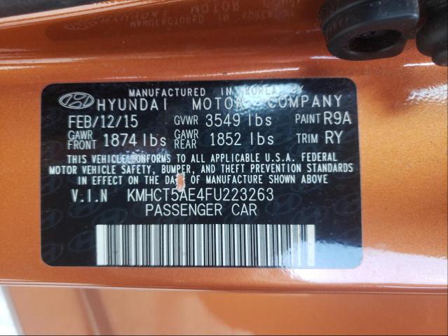 2015 HYUNDAI ACCENT GS KMHCT5AE4FU223263