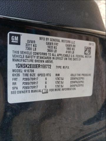 2014 CHEVROLET TAHOE SPEC 1GNSK2E00ER168772