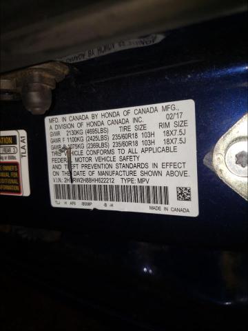 2017 HONDA CR-V 2HKRW2H88HH622212
