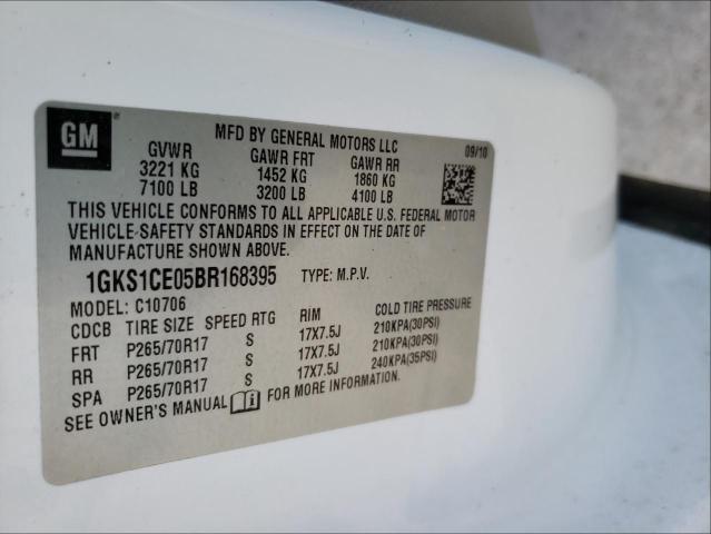 2011 GMC YUKON SLT 1GKS1CE05BR168395
