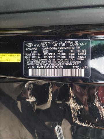 2020 HYUNDAI KONA LIMIT KM8K33A53LU590389