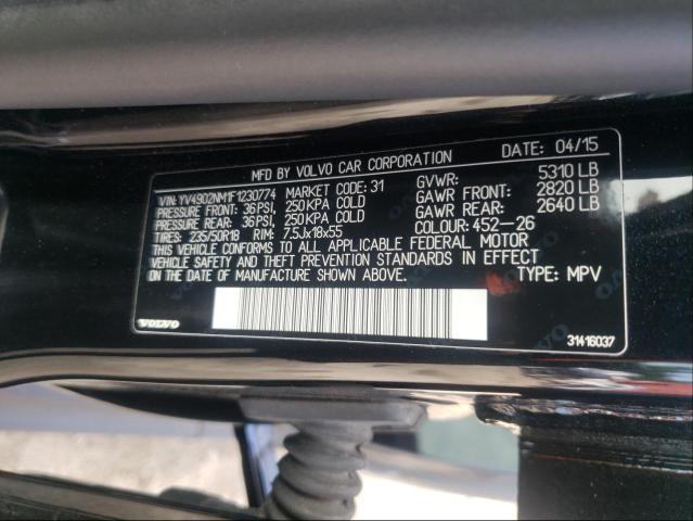 2015 VOLVO XC70 T6 PL YV4902NM1F1230774
