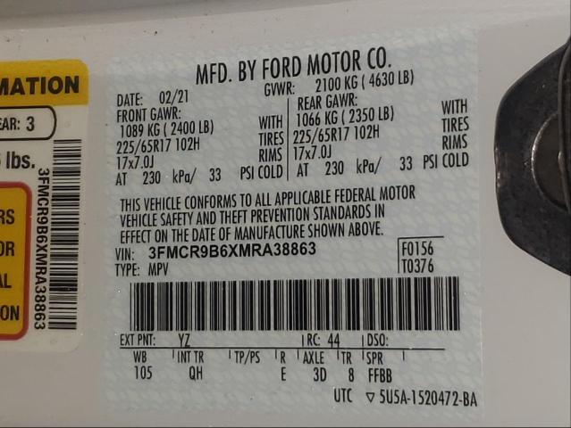 2021 FORD BRONCO SPO 3FMCR9B6XMRA38863