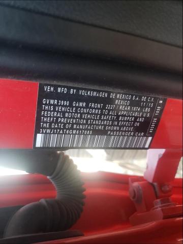 2016 VOLKSWAGEN BEETLE SE 3VWJ17AT6GM617085