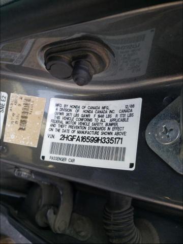 2HGFA16599H335171 Honda Civic Lx 2009. Фото: 9