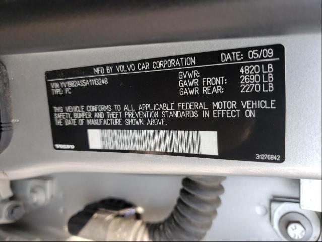 2010 VOLVO S80 3.2 YV1982AS5A1113248
