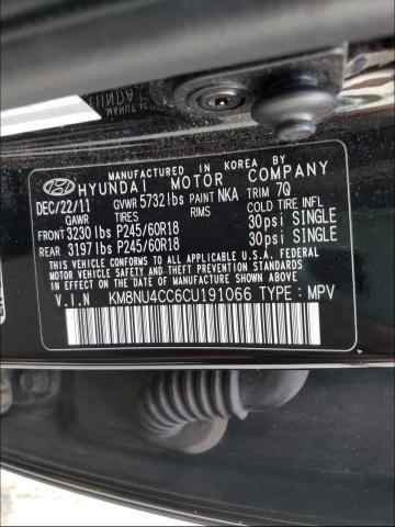 2012 HYUNDAI VERACRUZ G KM8NU4CC6CU191066
