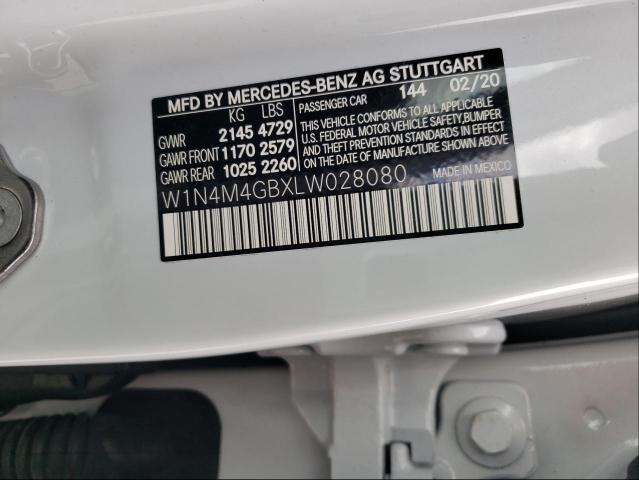 2020 MERCEDES-BENZ GLB 250 W1N4M4GBXLW028080