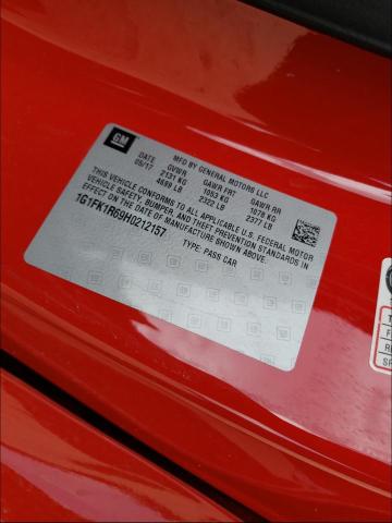 2017 CHEVROLET CAMARO ZL1 1G1FK1R69H0212157