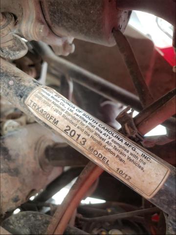 2013 HONDA TRX420 FM 1HFTE350XD4604393