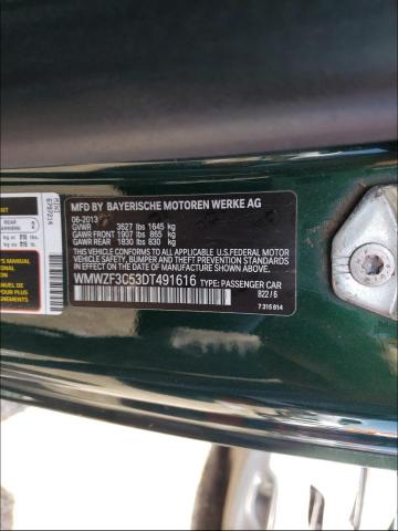 2013 MINI COOPER CLU WMWZF3C53DT491616
