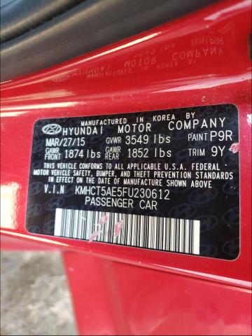 2015 HYUNDAI ACCENT GS KMHCT5AE5FU230612