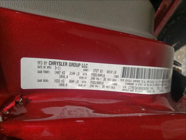 2011 DODGE DAKOTA SLT 1D7RE3GK9BS636303