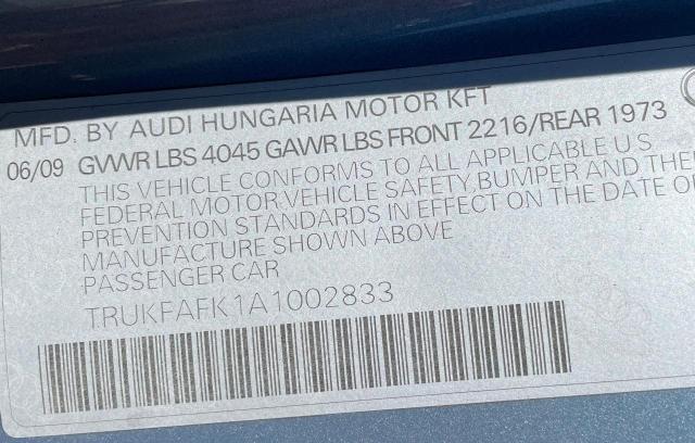 2010 AUDI TT PRESTIG TRUKFAFK1A1002833