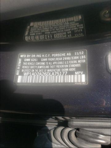 2013 PORSCHE CAYENNE GT WP1AD2A26DLA75177