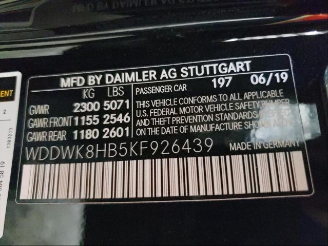 Фото: WDDWK8HB5KF926439 - 10