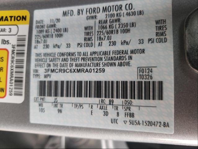 2021 FORD BRONCO SPO 3FMCR9C6XMRA01259