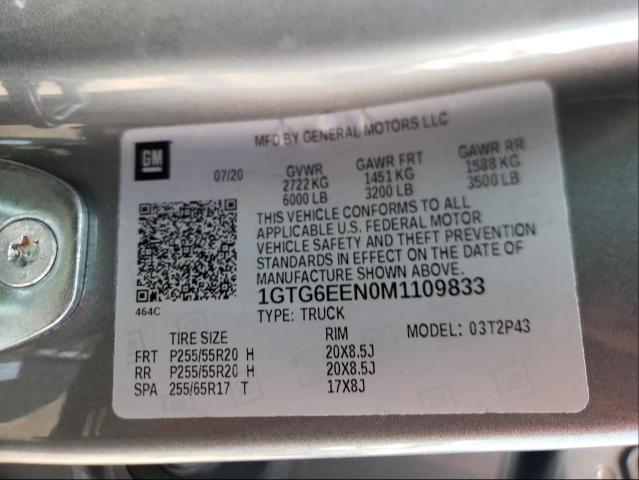2021 GMC CANYON DEN 1GTG6EEN0M1109833