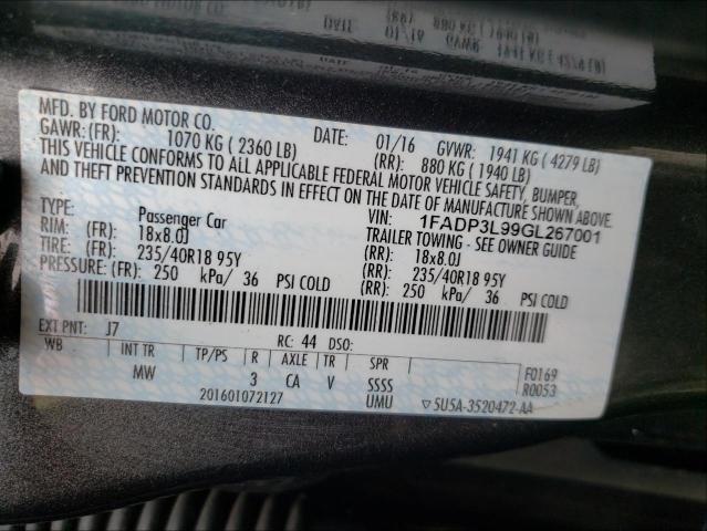 1FADP3L99GL267001 FORD FOCUS 2016