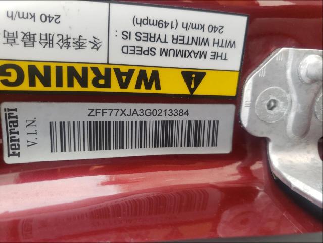 VIN ZFF77XJA3G0213384 2016 Ferrari California no.10