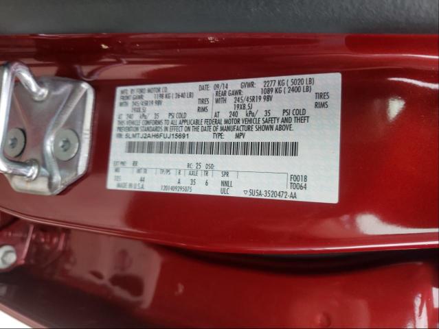2015 LINCOLN MKC 5LMTJ2AH6FUJ15691