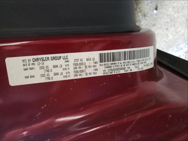 2011 DODGE DAKOTA SLT 1D7RW3GK0BS585688