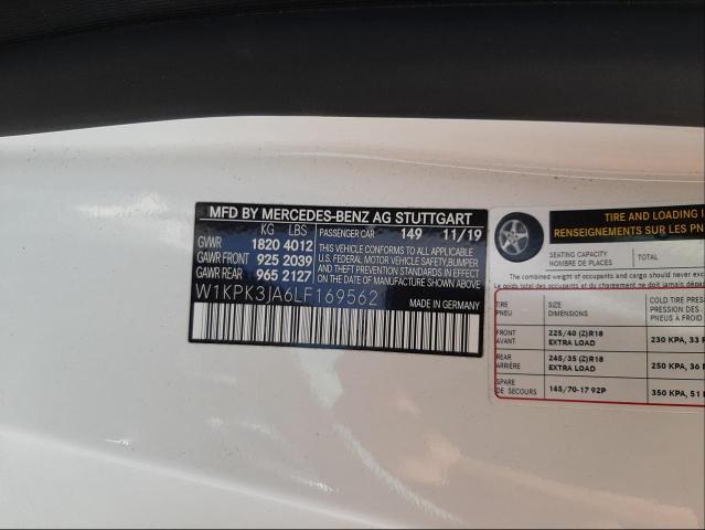 2020 MERCEDES-BENZ SLC 300 W1KPK3JA6LF169562