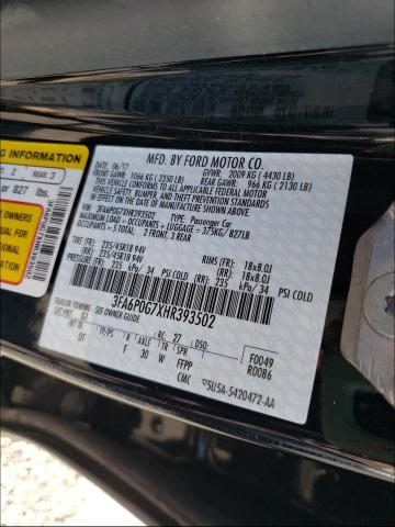 2017 FORD FUSION S 3FA6P0G7XHR393502