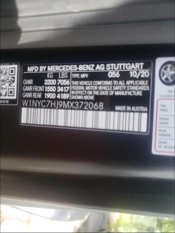 VIN W1NYC7HJ9MX372068 2021 Mercedes-Benz G-Class, 6... no.10