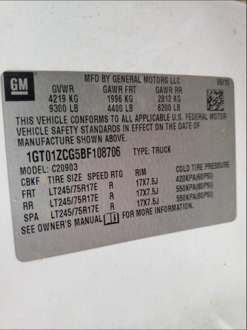 2011 GMC SIERRA C25 1GT01ZCG5BF108706