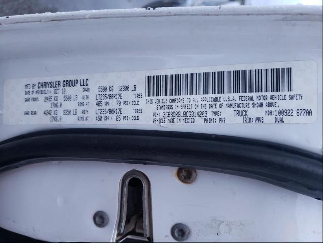2012 DODGE RAM 3500 S 3C63DRGL8CG314203