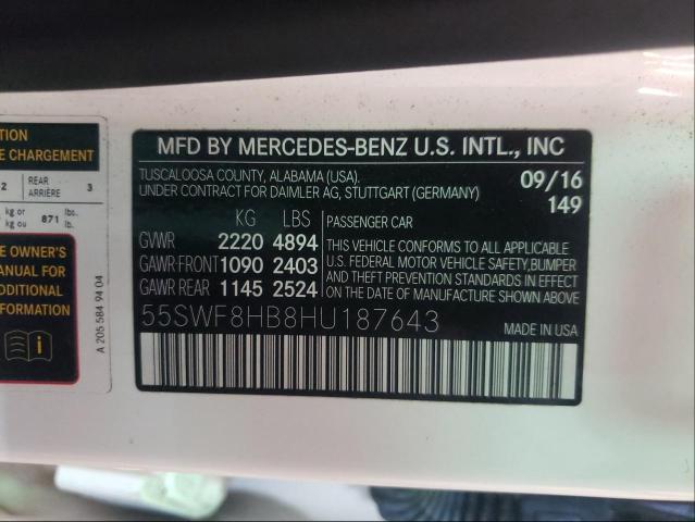 2017 MERCEDES-BENZ C 63 AMG-S 55SWF8HB8HU187643
