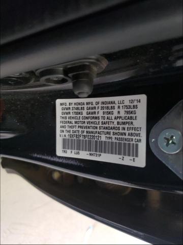 2015 HONDA CIVIC SE 19XFB2F78FE220121