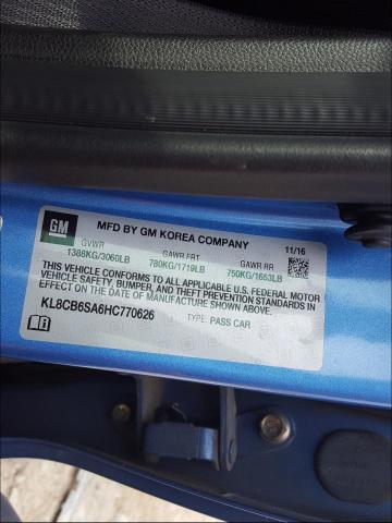 2017 CHEVROLET SPARK KL8CB6SA6HC770626