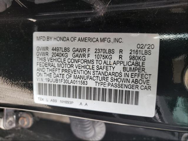 2020 ACURA TLX 19UUB1F30LA011583