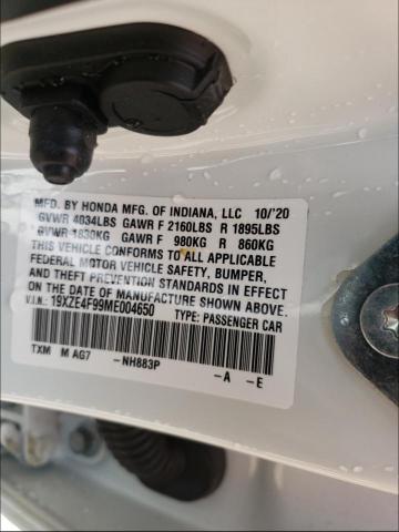 2021 HONDA INSIGHT TO 19XZE4F99ME004650