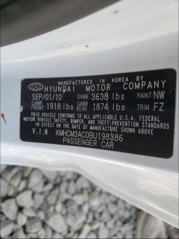 2011 HYUNDAI ACCENT GL KMHCM3AC0BU198386