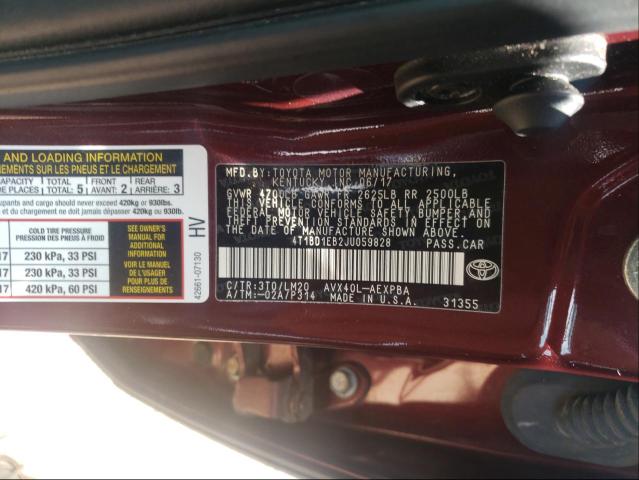 2018 TOYOTA AVALON HYB 4T1BD1EB2JU059828