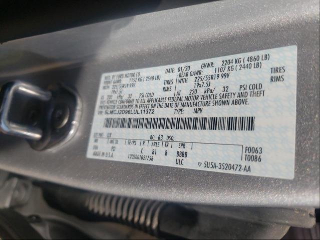 2020 LINCOLN CORSAIR RE 5LMCJ2D96LUL11372