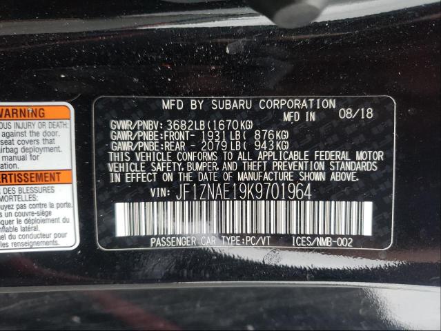 2019 TOYOTA 86 GT JF1ZNAE19K9701964