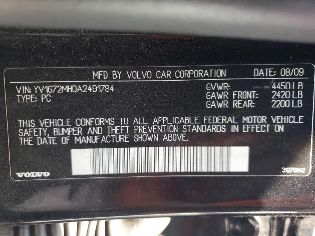 2010 VOLVO S40 YV1672MH0A2491784