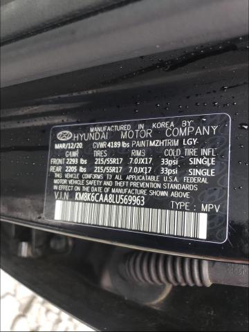 2020 HYUNDAI KONA SEL P KM8K6CAA8LU569963