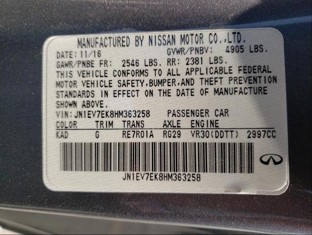 2017 INFINITI Q60 PREMIU JN1EV7EK8HM363258