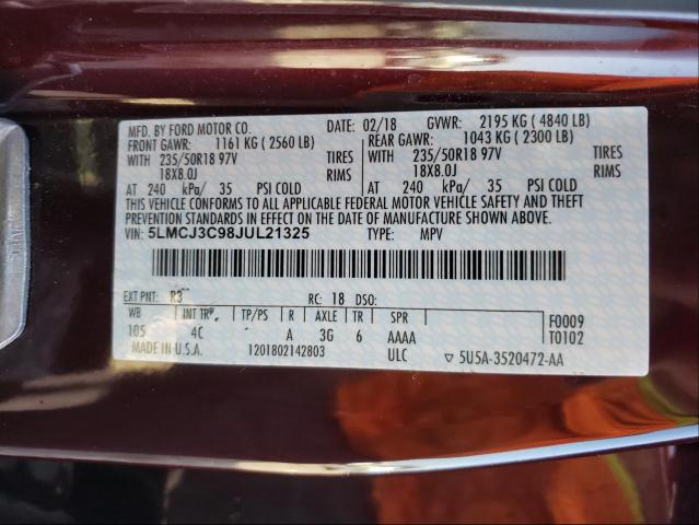 2018 LINCOLN MKC RESERV 5LMCJ3C98JUL21325
