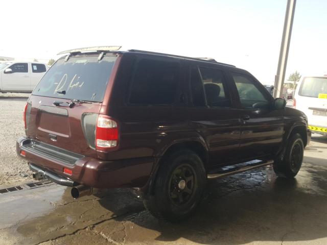 VIN: JN8AR07Y3XW360932 Auction: COPART UAE Lot: 52818081 Location: DUBAI INDUSTRIAL CITY - DUBAI JN8AR07Y3XW360932 NISSAN PATHFINDER 1999 MAROON Photo 4