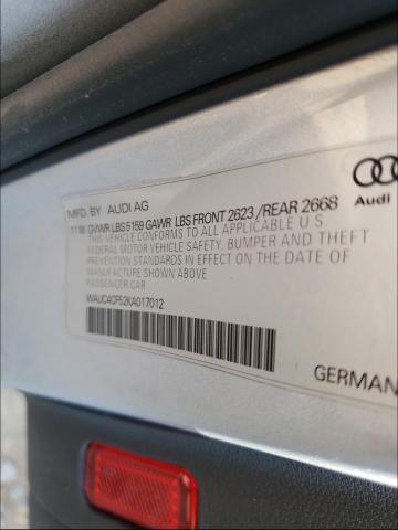 2019 AUDI S5 PRESTIG WAUC4CF52KA017012