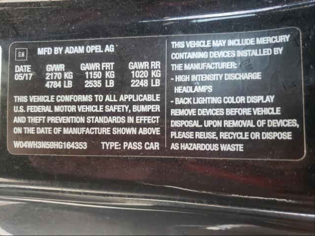 2017 BUICK CASCADA PR W04WH3N59HG164353